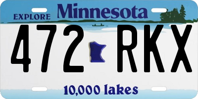 MN license plate 472RKX