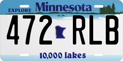 MN license plate 472RLB