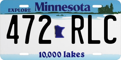 MN license plate 472RLC