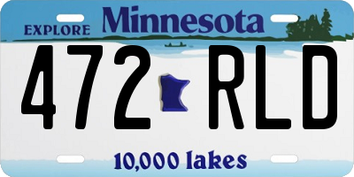 MN license plate 472RLD