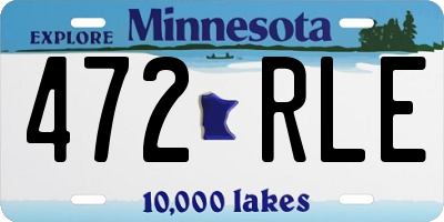 MN license plate 472RLE