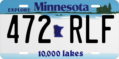 MN license plate 472RLF