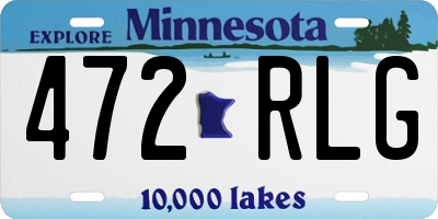 MN license plate 472RLG