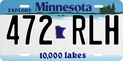 MN license plate 472RLH