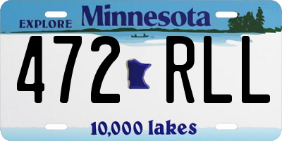 MN license plate 472RLL