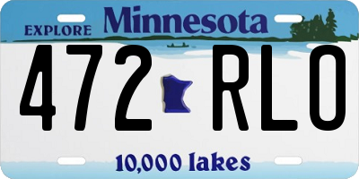 MN license plate 472RLO