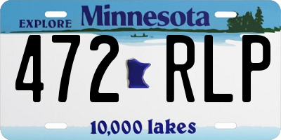 MN license plate 472RLP