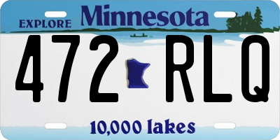 MN license plate 472RLQ