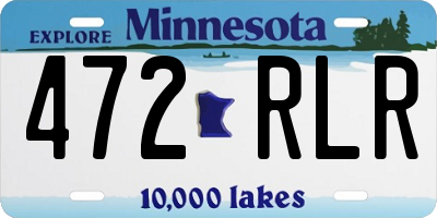 MN license plate 472RLR