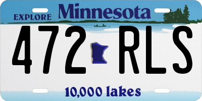 MN license plate 472RLS
