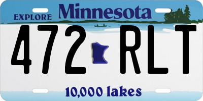 MN license plate 472RLT