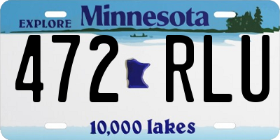 MN license plate 472RLU