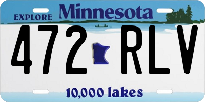 MN license plate 472RLV