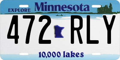 MN license plate 472RLY