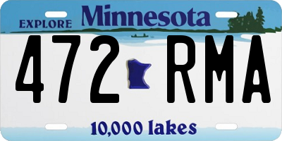 MN license plate 472RMA