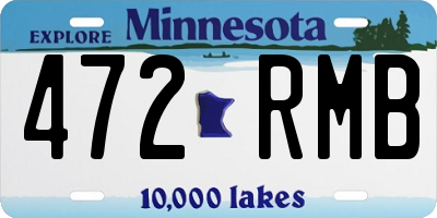 MN license plate 472RMB
