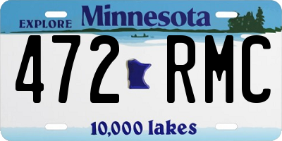 MN license plate 472RMC