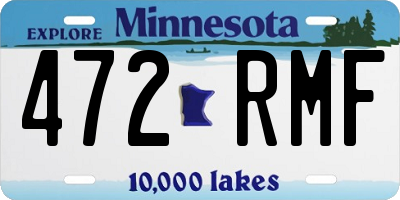 MN license plate 472RMF