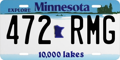 MN license plate 472RMG