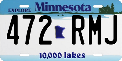 MN license plate 472RMJ