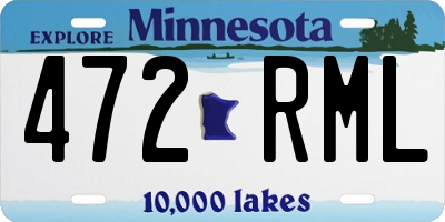 MN license plate 472RML
