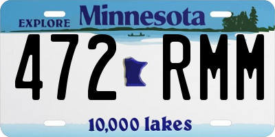MN license plate 472RMM