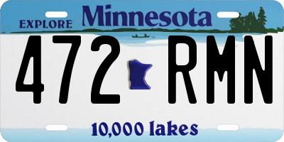 MN license plate 472RMN
