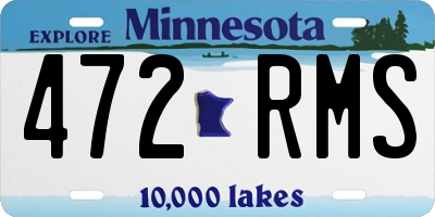 MN license plate 472RMS