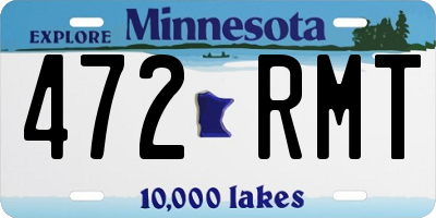 MN license plate 472RMT