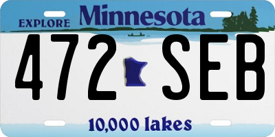 MN license plate 472SEB