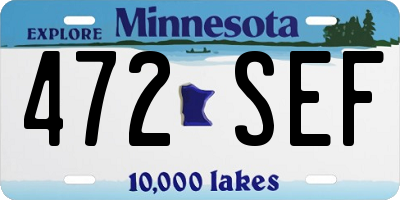 MN license plate 472SEF