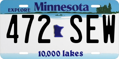 MN license plate 472SEW