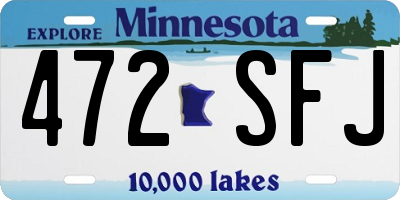 MN license plate 472SFJ