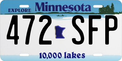MN license plate 472SFP