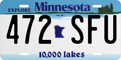 MN license plate 472SFU