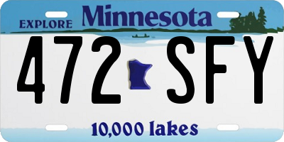 MN license plate 472SFY