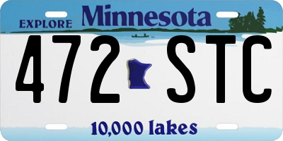 MN license plate 472STC