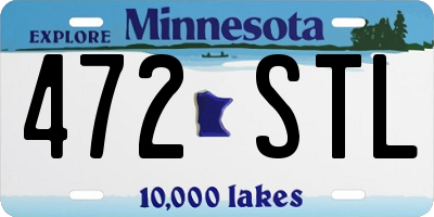 MN license plate 472STL