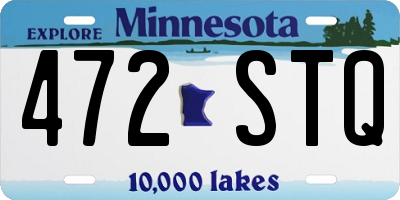 MN license plate 472STQ