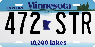 MN license plate 472STR