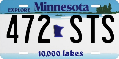 MN license plate 472STS