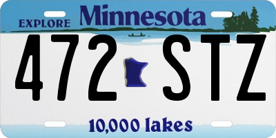MN license plate 472STZ