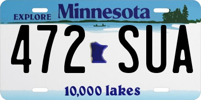 MN license plate 472SUA