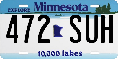 MN license plate 472SUH