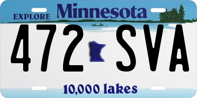 MN license plate 472SVA