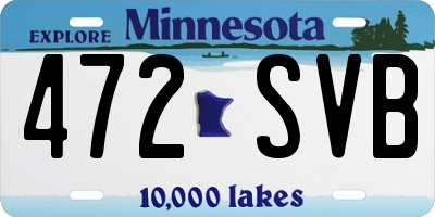 MN license plate 472SVB