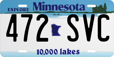 MN license plate 472SVC
