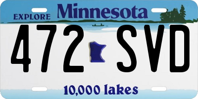 MN license plate 472SVD