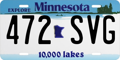 MN license plate 472SVG