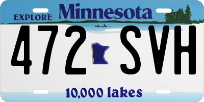 MN license plate 472SVH